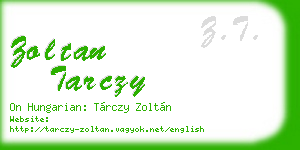 zoltan tarczy business card